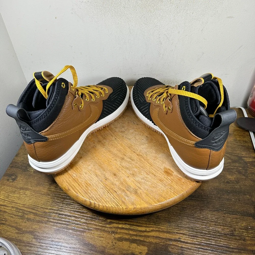 Nike Lunar Force 1 Duckboot Ale Brown Black Gold 805899-202 Mens 10